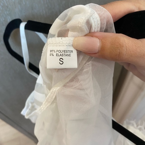 White bodysuit with adjustable straps small NWT - Picture 8 of 8